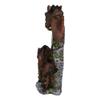 1 Pcs of Brown Chestnut Stallion Horse Mare Stallion and Foal Family Desktop Table Clock view 4