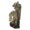 1 Pcs of Jungle Rainforest Apex Predator White Tiger and Cub Family Table Clock Figurine view 3