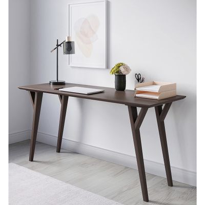 Realspace Trezza 60" W Writing Desk, Warm Walnut