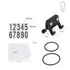 Colaxi Number Plate Holder with Bands PP Seatpost for Cycling Rear Rack Triathlon Race, Non Round Tube view 4