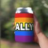 1 Pack - Ally Rainbow Pride LGBTQ+ Flag Drink Cooler Sleeve view 2