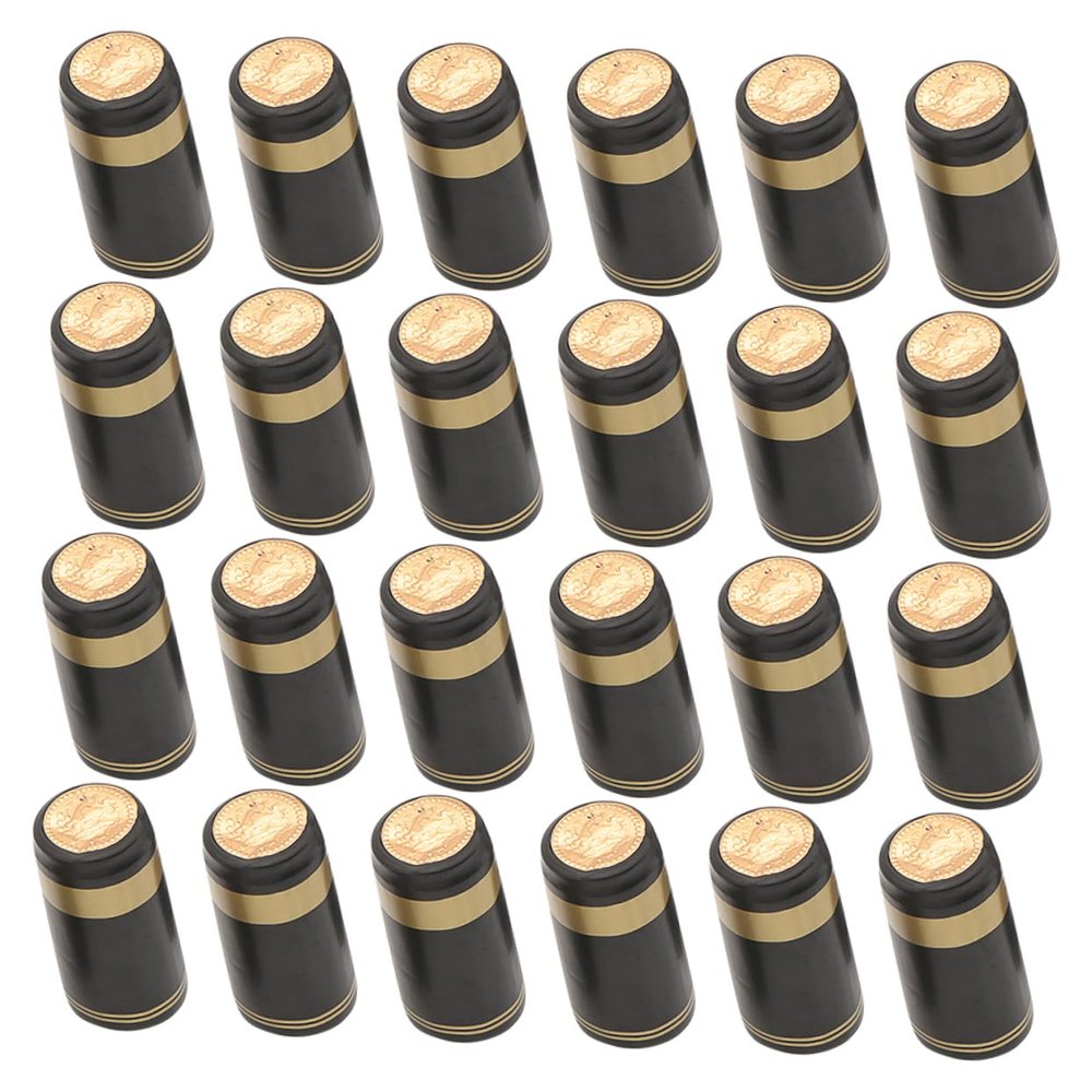 Anneome 50pcs Pvc Wine Bottle Caps Reusable Sealing Sleeves for Wine Bottles Practical Shrink Wrap Tops for Home Use and Kitchen Maintain and Flavor
