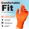Raxwell Powder-Free Disposable Nitrile Gloves - Diamond-Textured Work Gloves with Grip & Puncture Resistance - Heavy-Duty Tattoo & Painting Hand Protection - Medium, Pack of 1000, Orange, 8.5 mil view 4