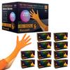 Raxwell Powder Free Nitrile Gloves - Work Gloves with Grip & Diamond Texture - Food Service Ready & Touchscreen Compatible - Small, Orange, Pack of 1000 view 1