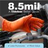Raxwell Powder Free Nitrile Gloves - Work Gloves with Grip & Diamond Texture - Food Service Ready & Touchscreen Compatible - Small, Orange, Pack of 1000 view 2