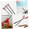 BIUDECO 1pc Metal Crab Tong and Nonslip Eel Clamp Tool Sturdy for Catching Crabs Lobsters and Eels Ergonomic Handle for Outdoor Use view 2