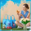 24 Pcs Under The Sea Party Favors Bags Ocean Gift Goodie Bag with Handles Sea Animals Candy Treat Reusable Pouch for Summer Ocean Birthday Party Decorations Baby Shower Supplies view 2