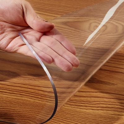 8 Ft Wedding Table Cloth Clear Table Protector Plastic PVC Table Cover Cloth Crystal Vinyl Table Runner Waterproof Wipeable Vinyl for Rectangle Dining Conferenc Table Mat Pad Furniture Protector 44x96