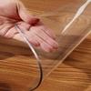 8 Ft Wedding Table Cloth Clear Table Protector Plastic PVC Table Cover Cloth Crystal Vinyl Table Runner Waterproof Wipeable Vinyl for Rectangle Dining Conferenc Table Mat Pad Furniture Protector 44x96 view 1