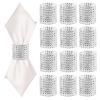 24Pack Napkin Rings, Silver Napkins Rings Plastic, Silver Napkin Holders for Anniversary, Birthday, Parties, Weddings and Dinners view 1