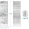 24Pack Napkin Rings, Silver Napkins Rings Plastic, Silver Napkin Holders for Anniversary, Birthday, Parties, Weddings and Dinners view 2