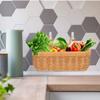 2Pcs Handwoven Wall Hanging Basket for Onion and Garlic Storage Stylish Imitation Rattan Container for Kitchen and Home Decor Lightweight Space-saving Organizer for Fruits and Vegetables view 3