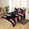 American Flag Bedding Set for Girls Boys Kids Deer Comforter Cover Set Room Decorative Antlers Duvet Cover Farmhouse Deer Hunting Red Blue Bedspread Cover Room Decor Quilt Cover King Size view 3