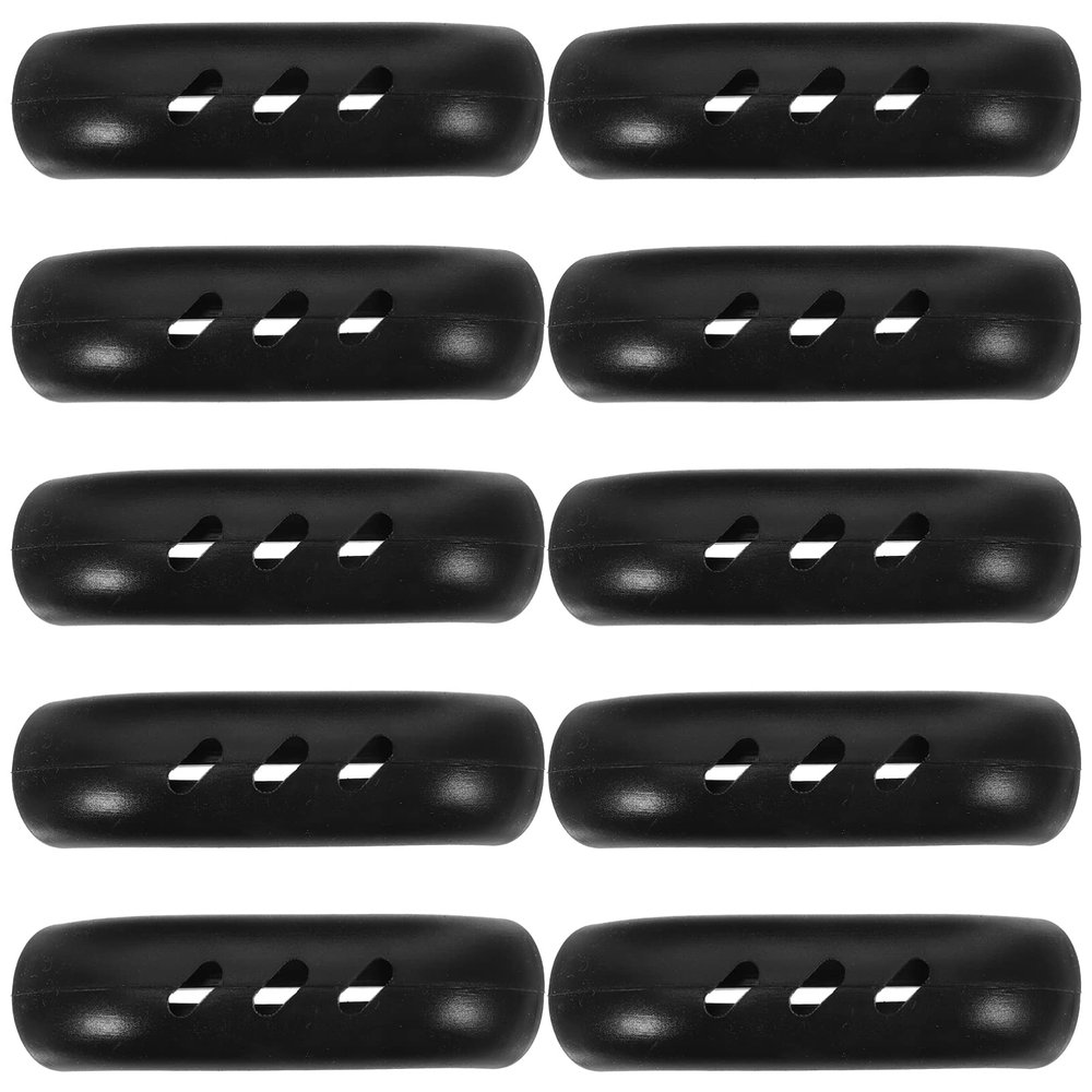 Kichvoe Silicone Assist Handle Holder Grip 10Pcs Cast Iron Skillet Handle Covers Wok for Frying Pans Griddles Black