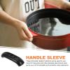 Kichvoe Silicone Assist Handle Holder Grip 10Pcs Cast Iron Skillet Handle Covers Wok for Frying Pans Griddles Black view 4