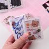 Photo Album Keychain 1PC 20 Pockets Cute Mini Photo Album Keychain Postcards Collection Card Holder Portable Cards Sleeves Binder Pocket(05) view 3