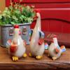 3pcs/Set Creative Rooster Statue Display Ornaments Handmade Glaze Decorations Stand Crafts Rooster Desk Arts Ornament Animal Figurine Gifts Home Decor Ceramic Table Decor view 3