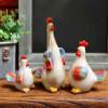 3pcs/Set Creative Rooster Statue Display Ornaments Handmade Glaze Decorations Stand Crafts Rooster Desk Arts Ornament Animal Figurine Gifts Home Decor Ceramic Table Decor view 4