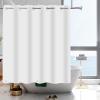 YISURE No Hook White Shower Curtain Liner PEVA Plastic Waterproof Heavy Duty Bathroom Curtain Hook Free Shower Liner 72x74 Inches view 1