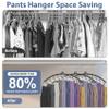 3 Pack Skirt Pants Hangers with Clips, Legging Organizer for Closet Hanging with 10 Cilps Holds 30 Leggings/Shorts/Jeans/Skirts Pants Hangers Space Saving Closet Organizers and Storage, Black view 2