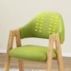 KWOKING Upholstered Scandinavian Coffee Shop Arm Chair Dining Chair Nordic Solid Wood A-Shape Legs Dining Chair Home Backrest Chair Bedroom Desk Writing Chair Milk Tea Shop Chair Khaki Set of 4 view 4