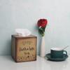 CVHOMEDECO. Primitives Square Tissue Box Cover Rustic Faith Hope Love Cardboard Tissue Box Holder for Home/Bath Decor, 5-1/4 x 5-1/4 x 6 Inch view 4