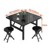 ZARBAILRE Easy to Move Folding Dining Desk 313120inch+4Chair, Collapsible Dining Table Multipurpose, Rectangle Folding Kitchen Table for Restaurant, Warehouse, Home, Kitchen, Garage view 2