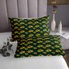 3D Floral Bedspread Quilt Set Twin, Sunflower Quilted For Bedroom Living Room Decor, Yellow Flowers Bedspread, Botanical Flower Print On Black Coverlet Set, Soft Microfiber Quilted Coverlet view 3