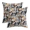 2 Piece Havanese Dog Puppies Throw Pillow Case Cushion Covers, Pet Dog Pug Throw Pillow Cover, 2 Piece Cute Havanese Dog Pillowcases, Havanese Dog Lover Gift for Dog Owner/Pup Mom view 1