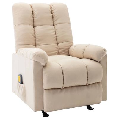 CUMYZO Massage Rocker Recliner Chair with Vibration Massage and Ergonomic Lounge Chair for Living Room with Rocking Function and Side Pocket