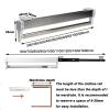 THEGA Heavy Duty Extendable Pull Out Closet Rod - Closet Clothes Hanger Rail, Extendable Clothes Rail with 2 Slide Rails, Adjustable 30-80cm Extendable Clothes Rail, Load Capacity 25kg (Size : 60cm) view 2