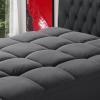 SOPAT Mattress Topper Cal King Size Extra Thick Mattress Pad 8-21" Deep Pocket Soft Down Alternative Fill Mattress Protector Pillow Top Mattress Cover (72x84 Inches, Dark Grey) view 1