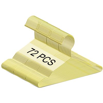 Jetec 72 Pcs 12 Inch Gold Kids Baby Hangers Strong Metal Children's Closet Clothes Hangers for Space Saving, Hanging Coats, Pants & Clothes (Gold)