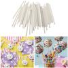 homeemoh 100pcs Paper Lollipop Sticks, 15cm(5.9 inch Long) Cake Pop Sticks for Chocolate Sugar Candy Lollypop Dessert,White view 1