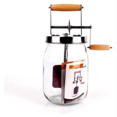 1L/1.5L Hand Crank Butter Churner, Manual Butter Churner, Baking of Top Gadgets Butter Maker Cream Mixer, Butter Churner Hand Crank Mason Jar, Create Delicious Homemade Butter (Size : 1L)