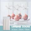 homeemoh 200pcs Paper Lollipop Sticks, 8.5cm(3.35 inch Long) Cake Pop Sticks for Chocolate Sugar Candy Lollypop Dessert,White view 2