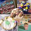 homeemoh 200pcs Paper Lollipop Sticks, 8.5cm(3.35 inch Long) Cake Pop Sticks for Chocolate Sugar Candy Lollypop Dessert,White view 3
