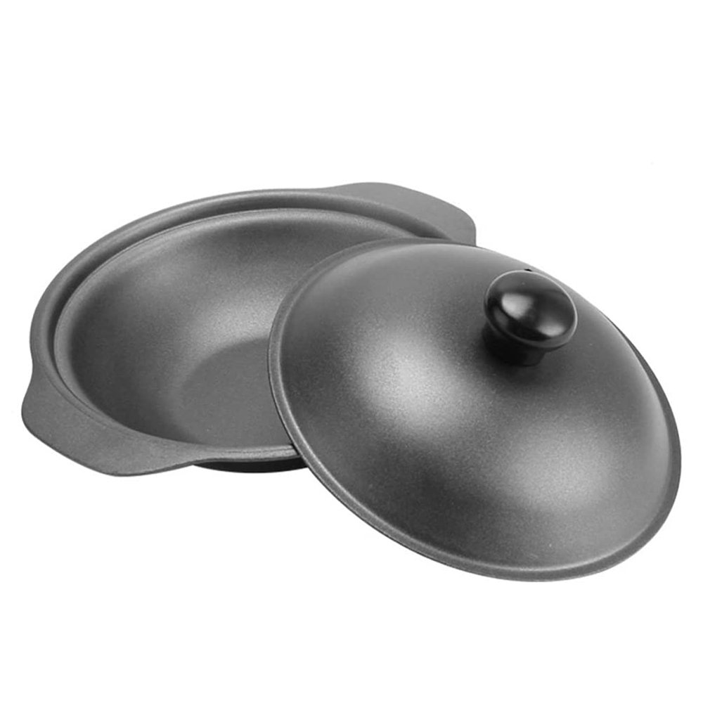UPKOCH 1pc Cast Iron Casserole Pot with Lid for Stewed Chicken Rice Yellow Braiser for Soup Casserole and Stew Fast Heating Energy Saving Cooking Pot