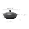 UPKOCH 1pc Cast Iron Casserole Pot with Lid for Stewed Chicken Rice Yellow Braiser for Soup Casserole and Stew Fast Heating Energy Saving Cooking Pot view 2