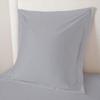 RJ BEDDING European Square Pillow Shams Set of 2, Decorative, 800 TC, 100% Pure Egyptian Cotton, 2PCS Euro Shams (26"X26"), Ultra Soft, Silver, view 2