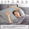 RJ BEDDING European Square Pillow Shams Set of 2, Decorative, 800 TC, 100% Pure Egyptian Cotton, 2PCS Euro Shams (26"X26"), Ultra Soft, Silver, view 3