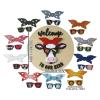 MOCIUN 10PCS Interchangeable Door Hanger Cow Eye, Farmhouse Door Hanging, Cow Door Hanger, Catching Front Door Hanging Decoration, for Easter Independence Day, Thanksgiving Day, Valentine's Day (B) view 3