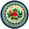 Polmedia Polish Pottery Bowl 5-inch UNIKAT - Green Tranquility Pattern Handmade in Boleslawiec Poland by Ceramika Artystyczna + Certificate of Authenticity view 2