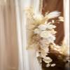 ZIKY Arch Flowers with Drapes Kit (Pack of 5), Artificial Flower White Floral Arrangement Wedding Arch Flower Swag Arch Decor for Wedding Party and Reception Backdrop Decoration Floral Decoration view 4