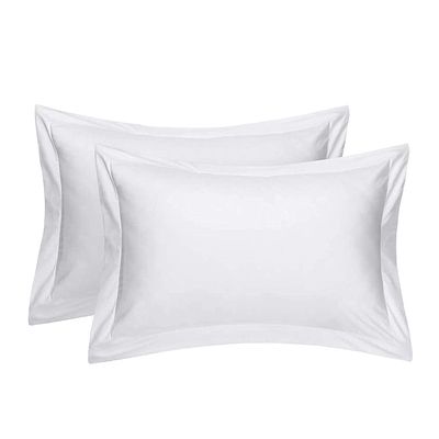 RJ BEDDING King/California King Size Pillow Shams Set of 2, Decorative, 800 Thread Count, 100% Pure Egyptian Cotton, 2PCS King Size Shams (20"X36"), Ultra Soft, White,
