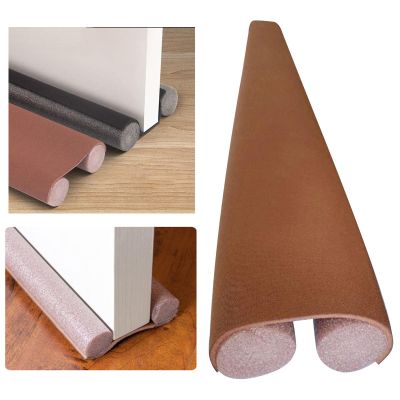 HUFFA Under Door Draft Stopper Insulation Protector Cold Air Stopper Blocker (Color : Brown)