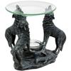 1 Pcs of Moonlight Three Howling Wolves Candle Oil Warmer Or Wax Tart Burner Figurine view 4