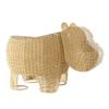 Kaplan Early Learning Hippo Washable Wicker Floor Basket | Animal-Inspired Woven Rattan Storage Bin | Home Decor Organizer view 1