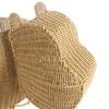 Kaplan Early Learning Hippo Washable Wicker Floor Basket | Animal-Inspired Woven Rattan Storage Bin | Home Decor Organizer view 3