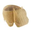 Kaplan Early Learning Hippo Washable Wicker Floor Basket | Animal-Inspired Woven Rattan Storage Bin | Home Decor Organizer view 4